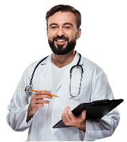 portrait smiling male doctor