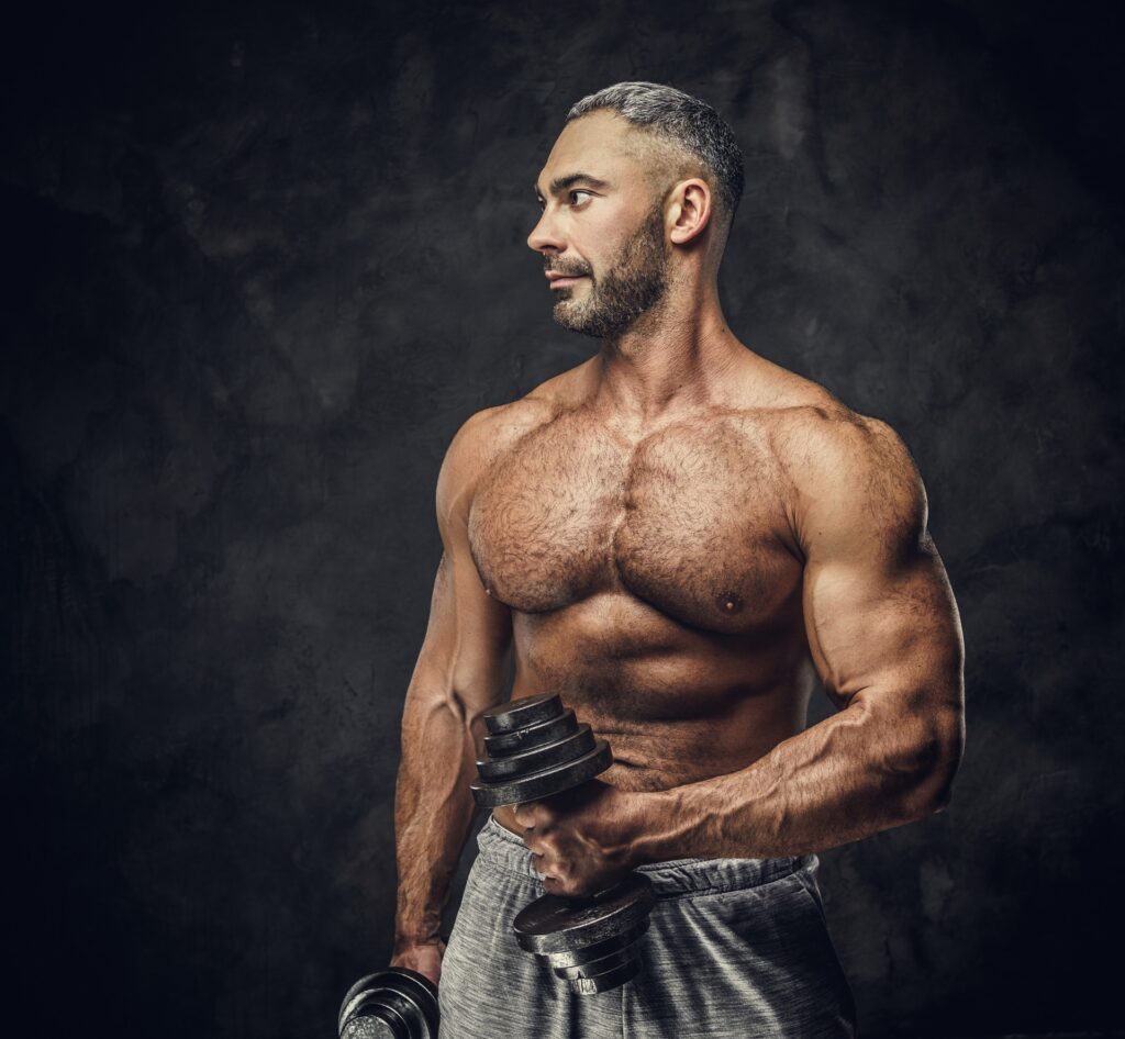 adult caucasian muscular bodybuilder in a studio 2023 11 27 05 12 47 utc